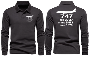 BOEING 747 LONG SLEEVE POLO